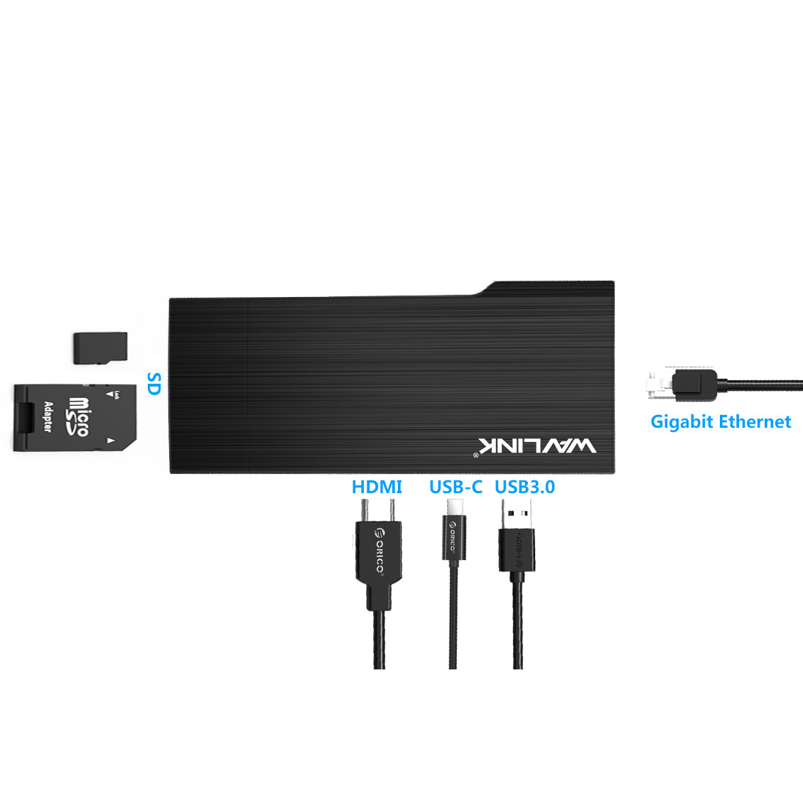 هاب UHP3406 SUPERSPEED USB-C Mini Dock HDMI
